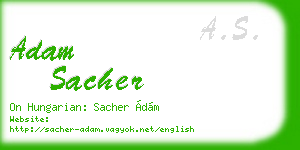 adam sacher business card